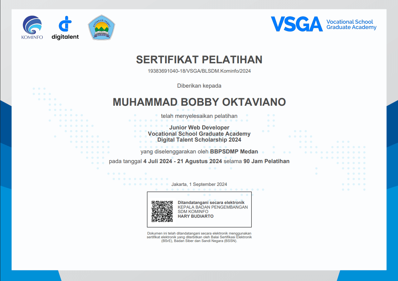 VSGA Junior Web Developer